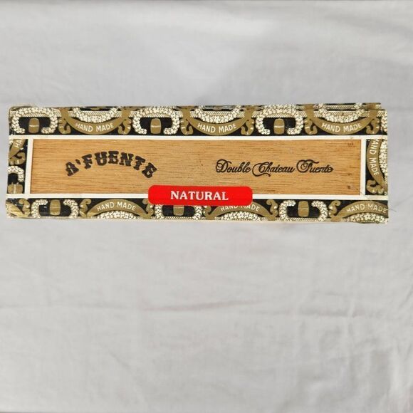 ARTURO FUENTE Double Chateau Wood Cigar Box Empty Dominican Republic Decor - Picture 5 of 12